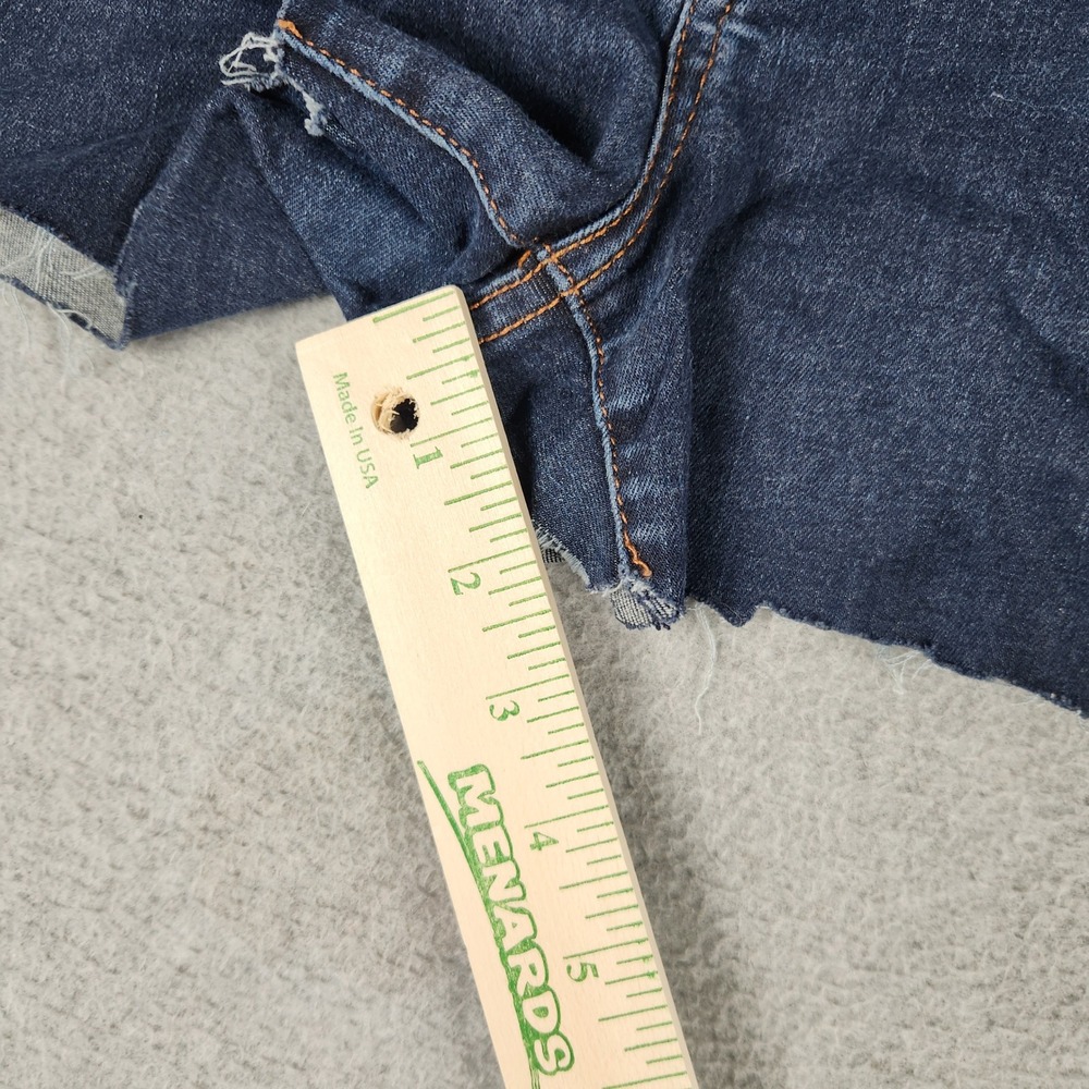 Banana Republic Jean Skinny Shorts Womens 29P Blue Denim Cotton Stretch Raw Hem - Picture 6 of 9